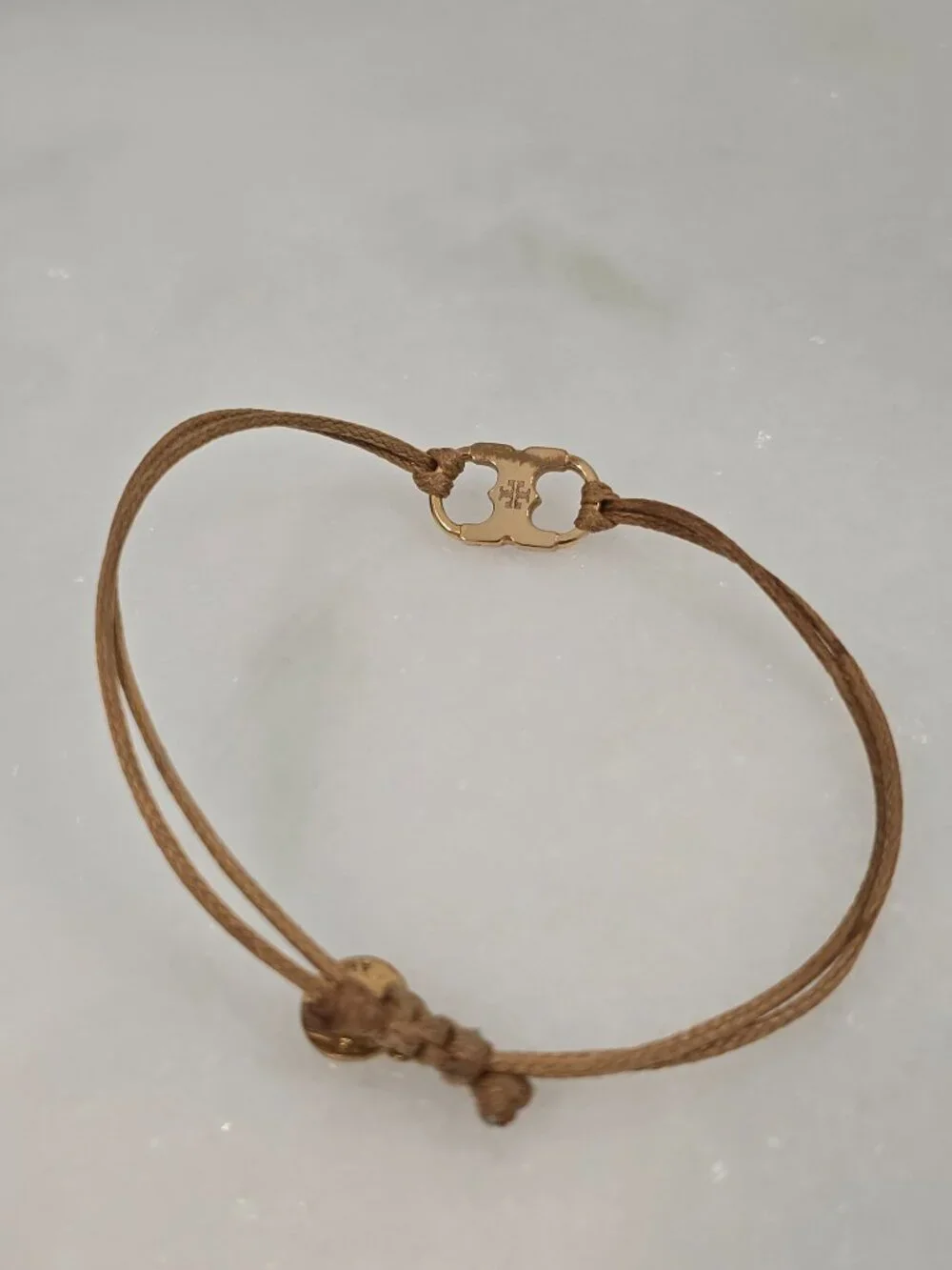 Tory burch embrace bracelet brown with rose gold